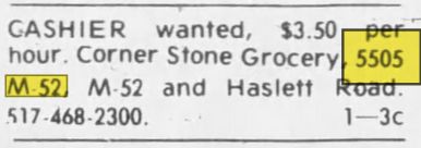 Cornerstone Grocery - Jan 16 1980 Help Wanted (newer photo)